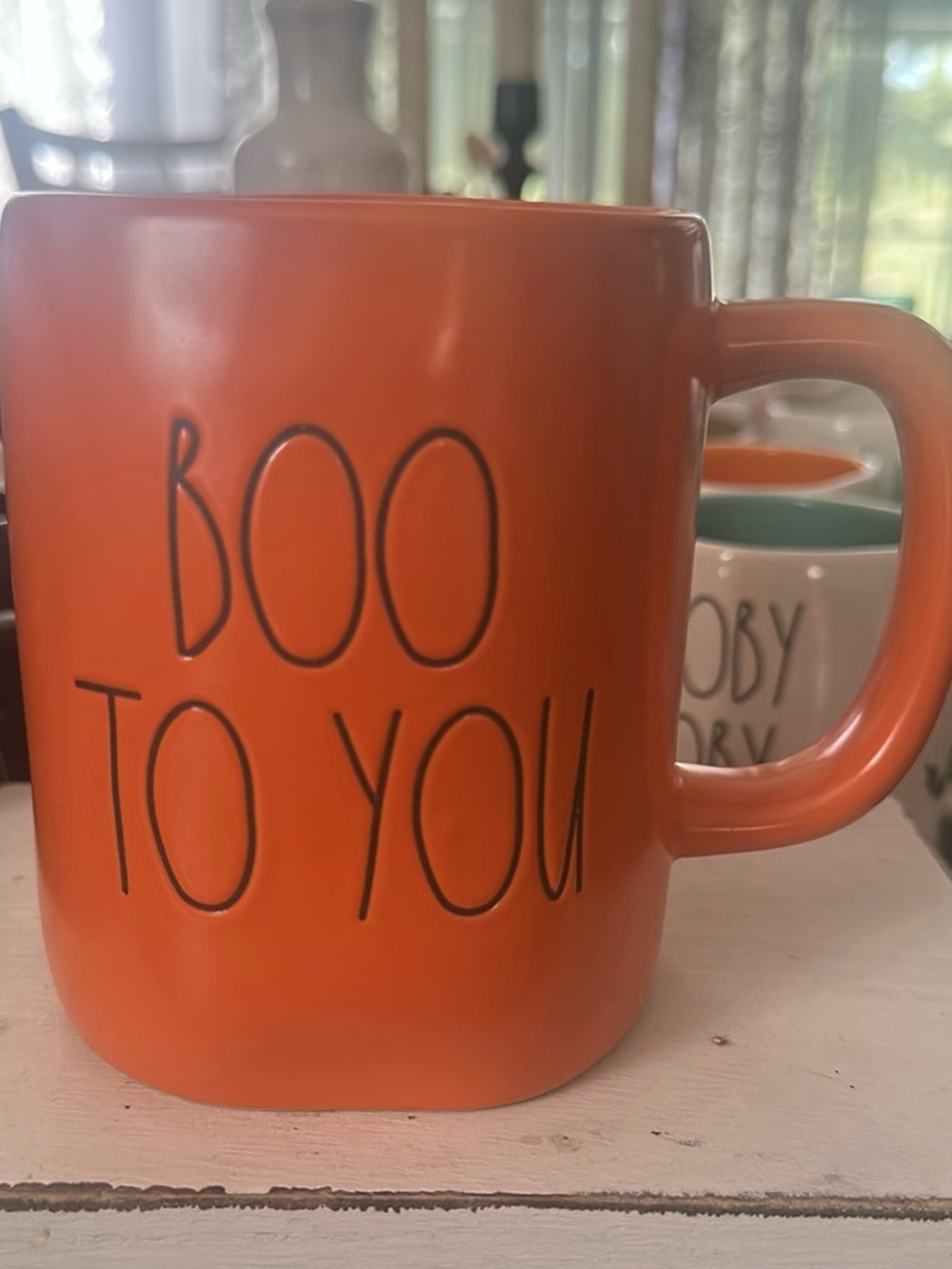 Rae Dunn Orange 'Boo To You' Ceramic Mug